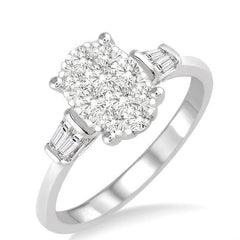 Parkplace Jewelers Oval Shape Lovebright Diamond Engagement Ring 151F3PPFGWG