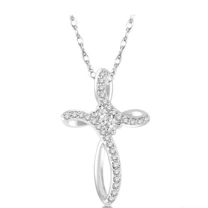 Parkplace Jewelers Cross 2 Stone Diamond Fashion Pendant 663L7PPFHPDWG