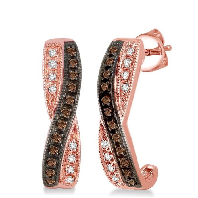 Parkplace Jewelers Champagne Diamond Fashion Half Hoop Earrings 95866PPTSERPG