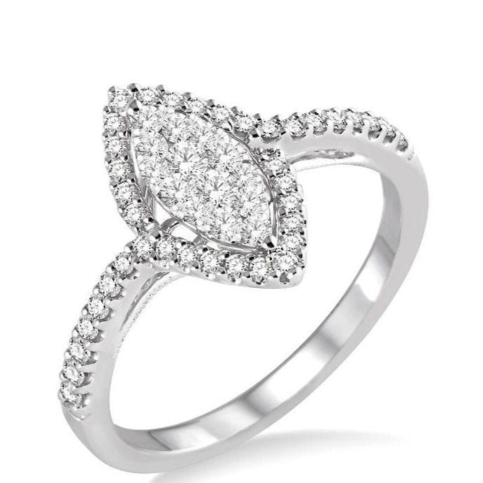 Parkplace Jewelers Marquise Shape Halo Lovebright Essential Diamond Ring 13193PPFHWG