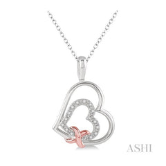 ASHI Silver Heart Shape Diamond Fashion Pendant 87189PPSSSLPD