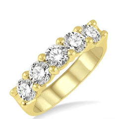 Parkplace Jewelers Round Shape 5 Stone Diamond Wedding Band 33340PPFGYG-1.50