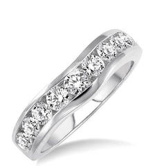 Parkplace Jewelers Channel Set Curved Diamond Wedding Band 31141PPFHWG