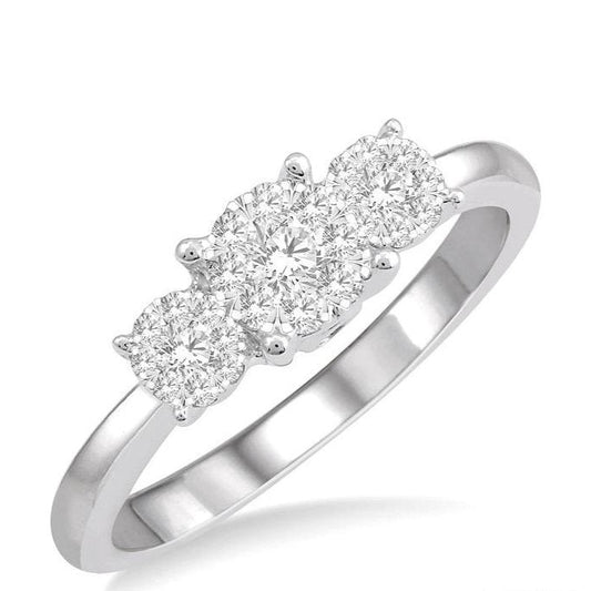 Parkplace Jewelers Round Shape Past Present & Future Lovebright Essential Diamond Engagement Ring 36925PPFVWG