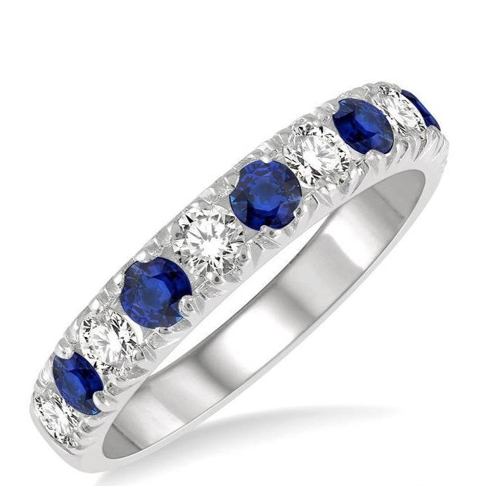 Parkplace Jewelers 11 Alternate Gemstone & Diamond Wedding Band 46503PPFGSPWG