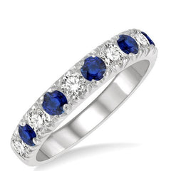 Parkplace Jewelers 11 Alternate Gemstone & Diamond Wedding Band 46503PPFGSPWG