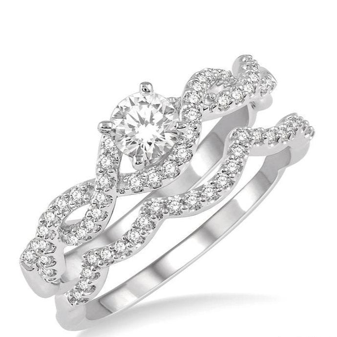 Parkplace Jewelers Round Shape Diamond Wedding Set 258J3PPFHWG-WS