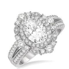 Parkplace Jewelers Oval Shape Semi-Mount Halo Diamond Engagement Ring 208H2PPFVWG-SM