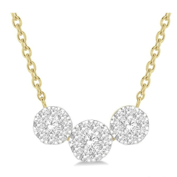 Parkplace Jewelers Round Shape Past Present & Future Lovebright Essential Diamond Necklace 9962HPPFVNKYW