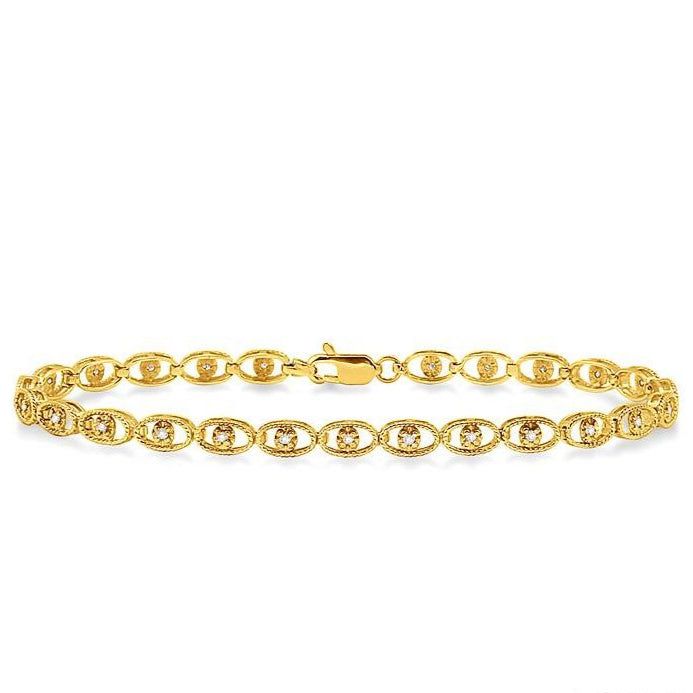 Parkplace Jewelers Oval Shape Diamond Link Bracelet 7589QPPTSYG