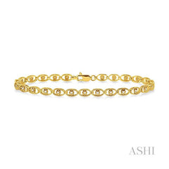 ASHI Oval Shape Diamond Link Bracelet 7589QPPTSYG