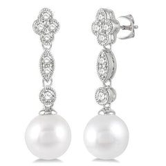 Parkplace Jewelers Pearl & Diamond Fashion Earrings 56045PPFGERWPWG