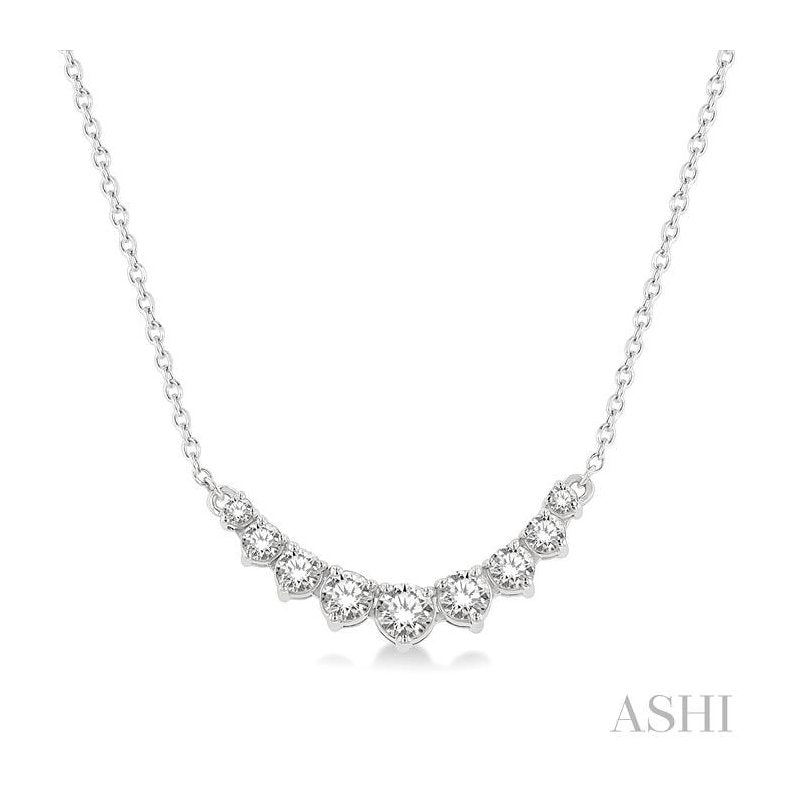 ASHI Graduated Diamond Smile Necklace 991HHPPFGNKWG