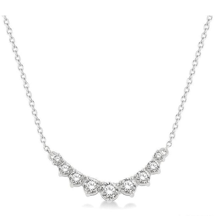 Parkplace Jewelers Graduated Diamond Smile Necklace 991HHPPFGNKWG