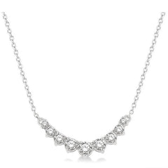 Parkplace Jewelers Graduated Diamond Smile Necklace 991HHPPFGNKWG