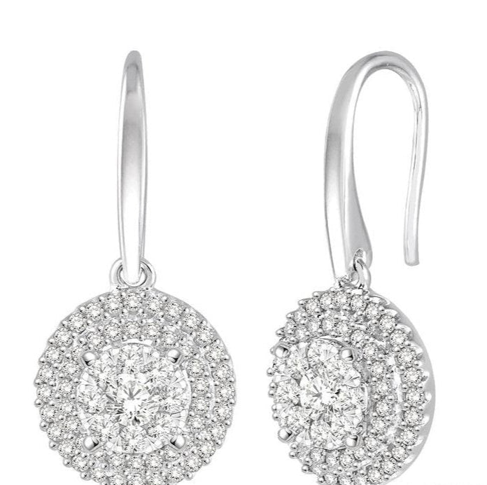 Parkplace Jewelers Round Shape Halo Lovebright Essential Diamond Earrings 910B2PPFVERWG