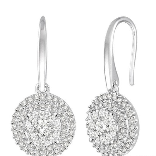 Parkplace Jewelers Round Shape Halo Lovebright Essential Diamond Earrings 910B2PPFVERWG