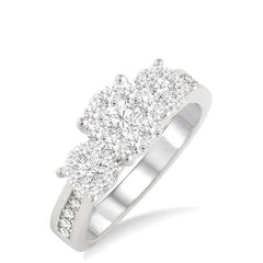 Parkplace Jewelers Round Shape Past Present & Future Lovebright Essential Diamond Ring 36913PPFVWG