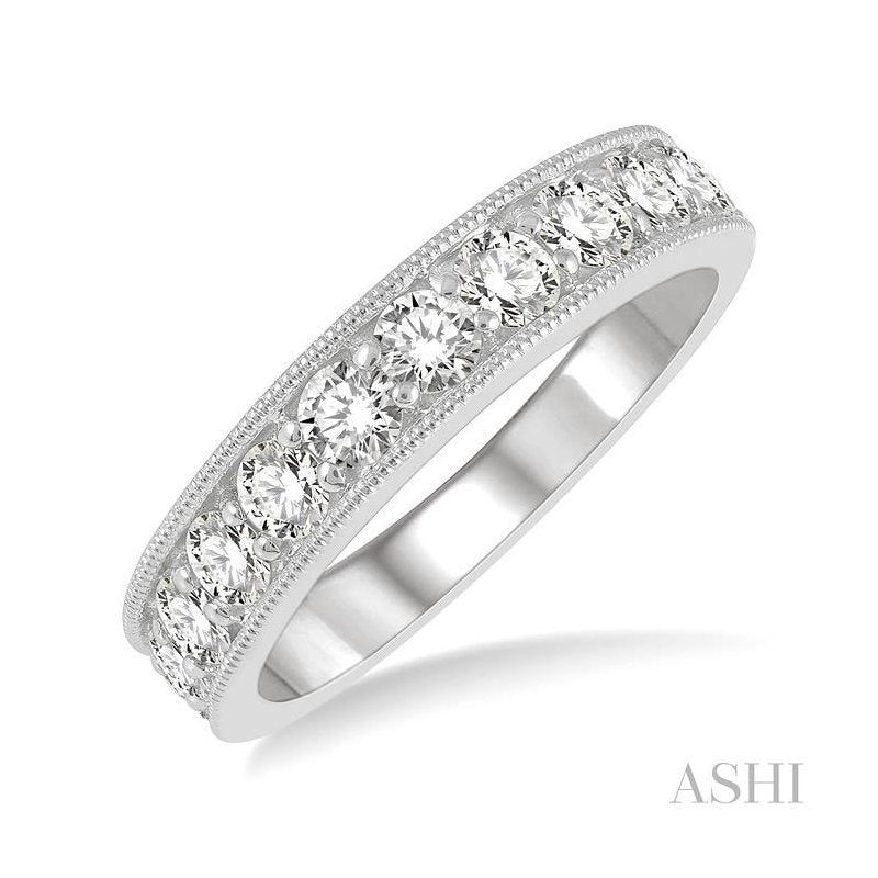 ASHI Diamond Wedding Band 33331PPFGWG