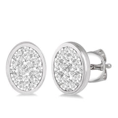Parkplace Jewelers Oval Shape Lovebright Essential Diamond Stud Earrings 918B1PPFHERWG