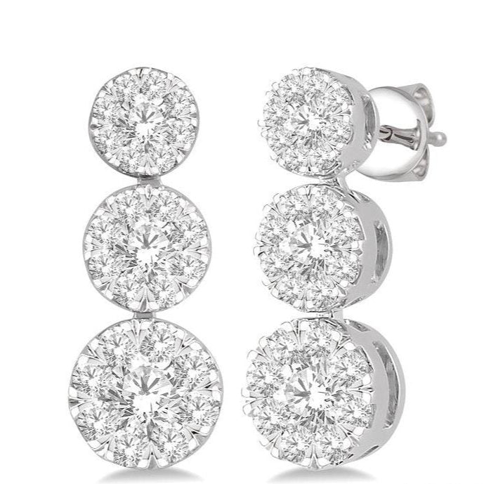 Parkplace Jewelers Round Shape Past Present & Future Lovebright Essential Diamond Earrings 919A2PPFVERWG
