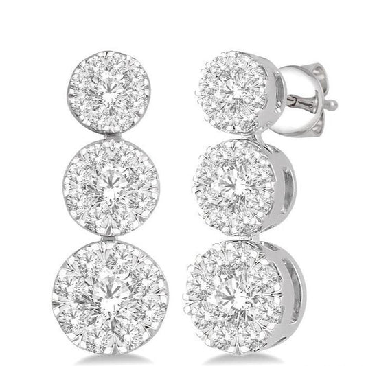 Parkplace Jewelers Round Shape Past Present & Future Lovebright Essential Diamond Earrings 919A2PPFVERWG