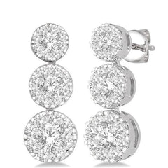 Parkplace Jewelers Round Shape Past Present & Future Lovebright Essential Diamond Earrings 919A2PPFVERWG