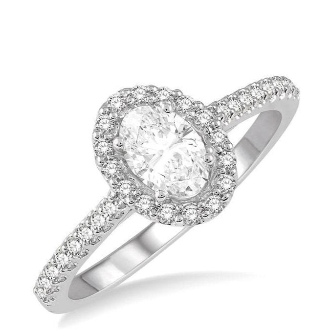 Parkplace Jewelers Oval Shape Semi-Mount Halo Diamond Engagement Ring 242G8PPFHWG-SM
