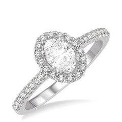 Parkplace Jewelers Oval Shape Semi-Mount Halo Diamond Engagement Ring 242G8PPFHWG-SM