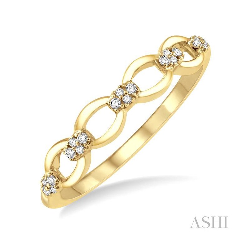 ASHI Stackable Oval Shape Link Diamond Fashion Band 345A8PPFGYG