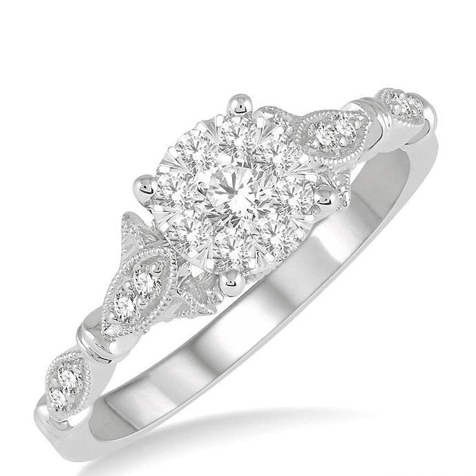 Parkplace Jewelers Round Shape Lovebright Diamond Ring 150E3PPFHWG