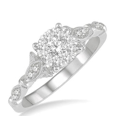Parkplace Jewelers Round Shape Lovebright Diamond Ring 150E3PPFHWG