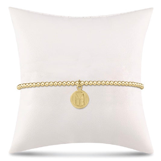 Enewton Classic Gold 2mm Bead Bracelet- be you. Small Gold Disc BCLG2BEYSMGD