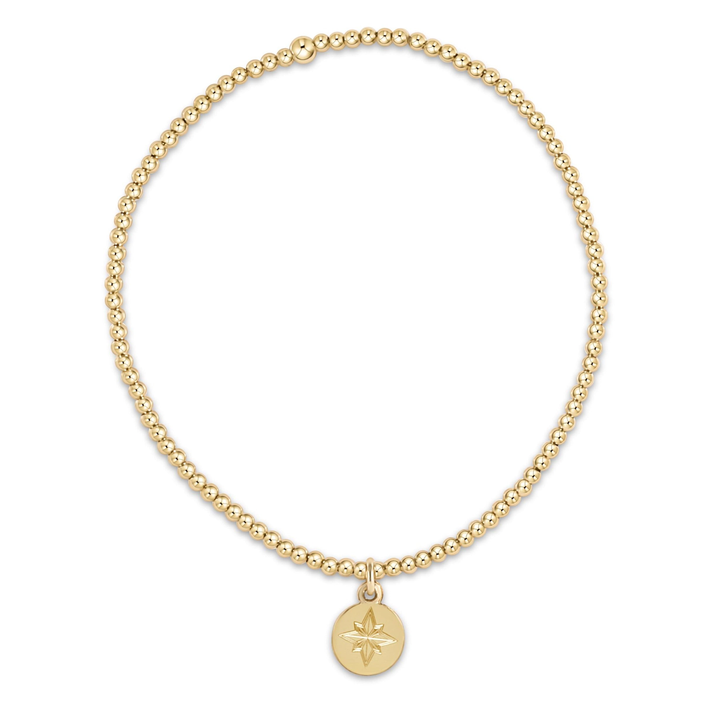 Enewton Classic Gold 2mm Bead Bracelet- Direction Gold Disc BCLG2DIRGD