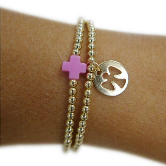 Enewton classic gold 3mm bead bracelet - guardian angel disc BCLG3GAGD