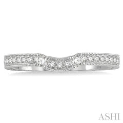 ASHI Curved Diamond Wedding Band 30157PPFHWG