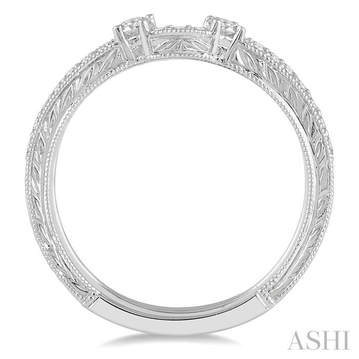 ASHI Curved Diamond Wedding Band 30157PPFHWG