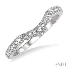 ASHI Curved Diamond Wedding Band 30248PPFHWG
