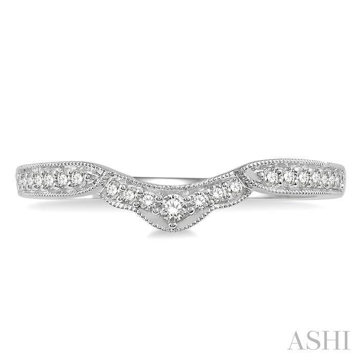 ASHI Curved Diamond Wedding Band 30248PPFHWG