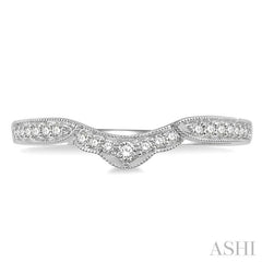 ASHI Curved Diamond Wedding Band 30248PPFHWG
