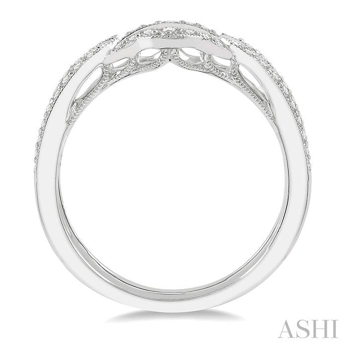 ASHI Curved Diamond Wedding Band 30248PPFHWG