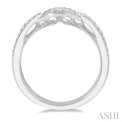 ASHI Curved Diamond Wedding Band 30248PPFHWG
