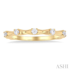 ASHI Stackable Diamond Fashion Bamboo Ring 30267PPFGYG