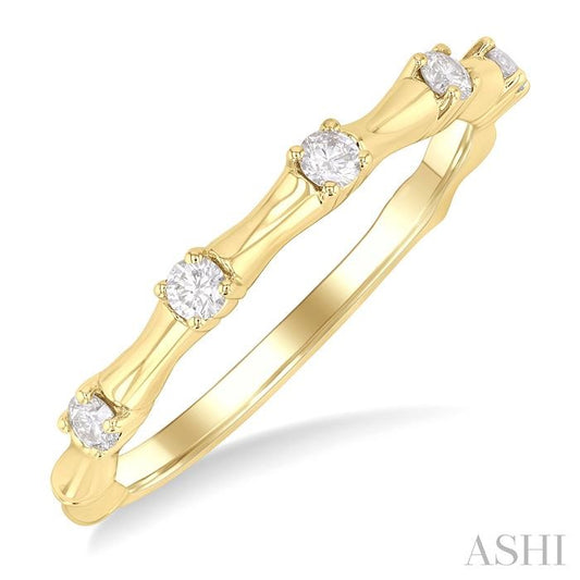 ASHI Stackable Diamond Fashion Bamboo Ring 30268PPTGYG