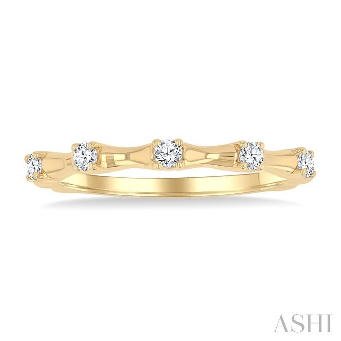 ASHI Stackable Diamond Fashion Bamboo Ring 30268PPTGYG
