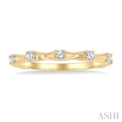 ASHI Stackable Diamond Fashion Bamboo Ring 30268PPTGYG