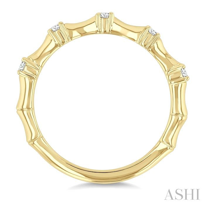 ASHI Stackable Diamond Fashion Bamboo Ring 30268PPTGYG
