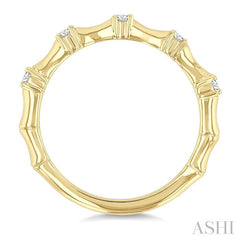 ASHI Stackable Diamond Fashion Bamboo Ring 30268PPTGYG