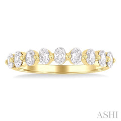 ASHI Oval Shape Half Eternity Diamond Band 30292PPFGYG-OV
