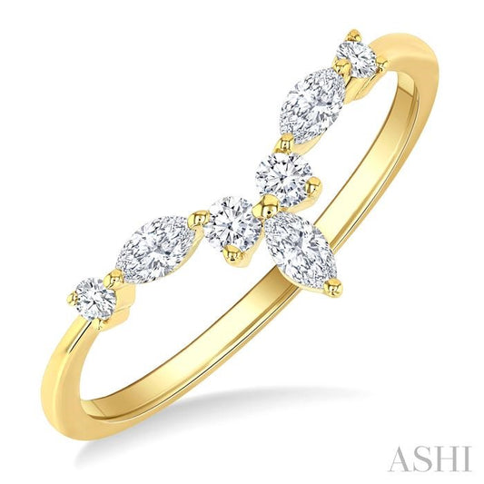 ASHI Chevron Diamond Wedding Band 302B6PPFGYG